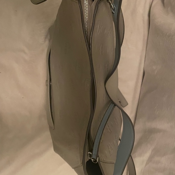 MCM Klara Monogrammed Beige Leather Hobo Shoulder Handbag - Picture 7 of 11